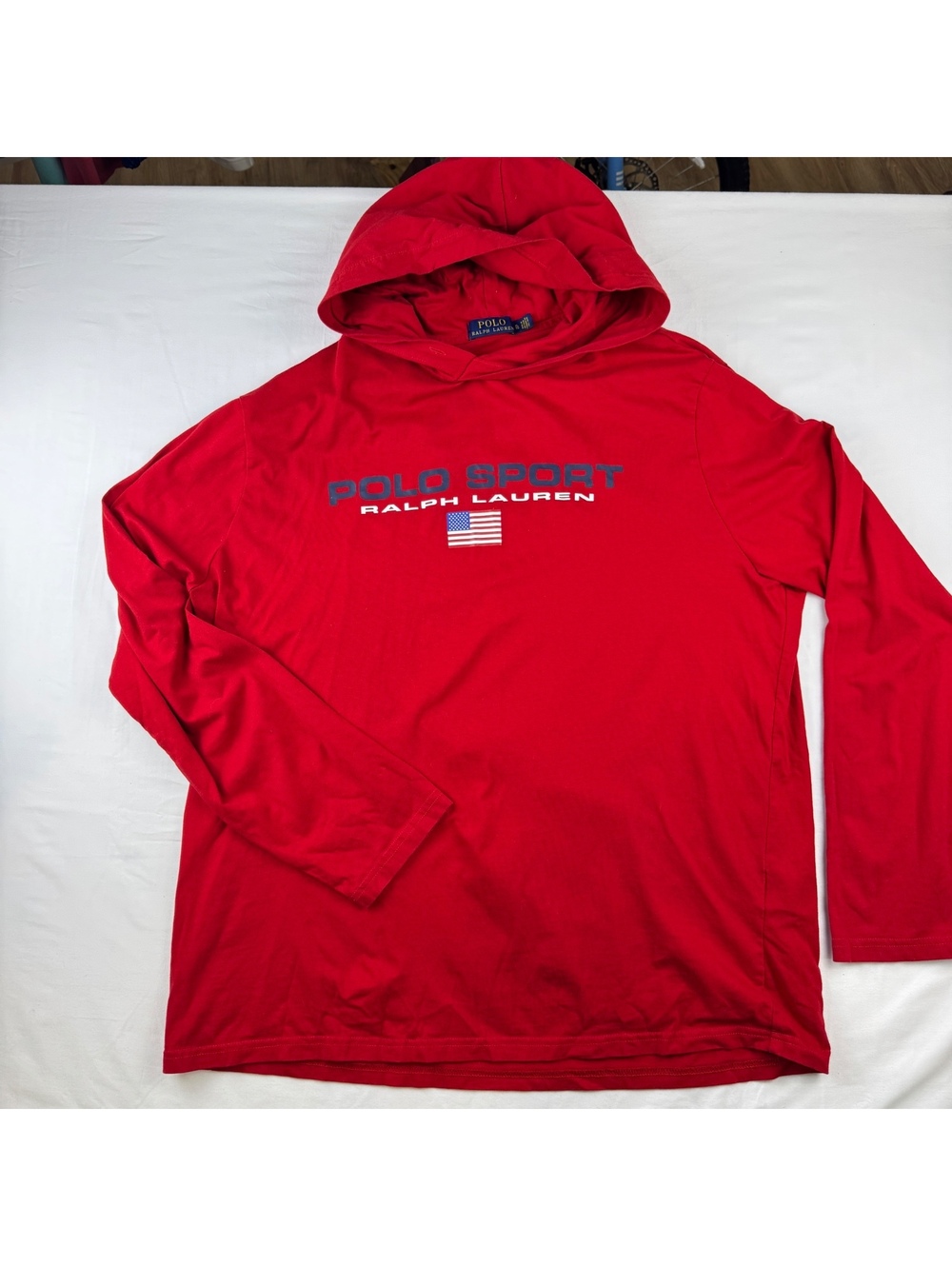 Polo Sport Ralph Lauren Red Hoodie with Yacht Challenge Graphic XL